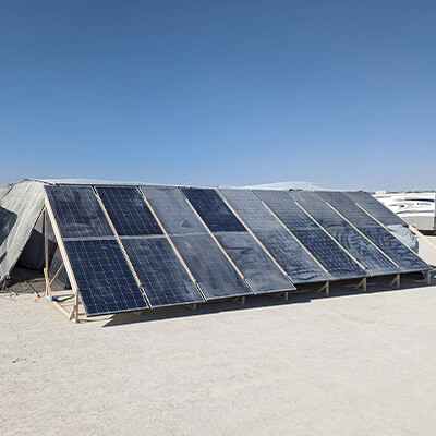 YUMO inverters can be used for temporary events in the desert