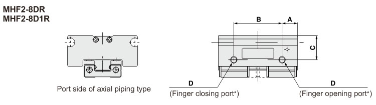 Parallel Opening And Closing Gripper MHF2